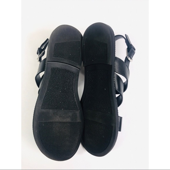 Franco Sarto Kelso Black Leather Sandal - Picture 6 of 8